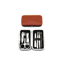 Set de manicura para viajar con estuche de cuero PU